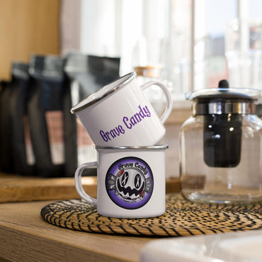 Grave Candy Logo Enamel Mug