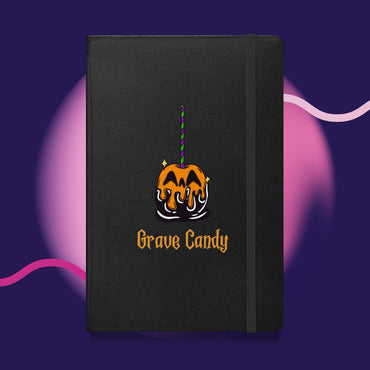 Black on Orange Candy Apple Hardcover bound notebook