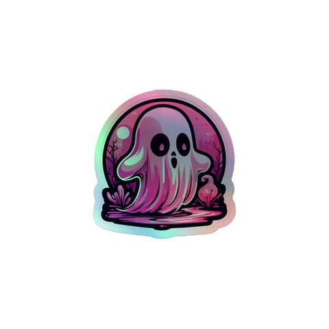 Pinky the Ghost Holographic sticker