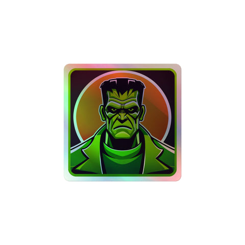 Big Green Man Frankenstein Holographic sticker