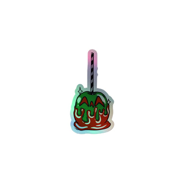 Red and Green Candy Apple Holographic sticker