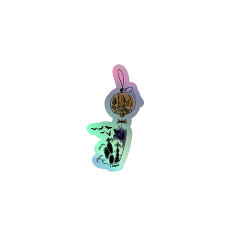 Haunted Windchime Holographic sticker