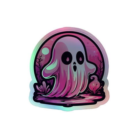 Pinky the Ghost Holographic sticker