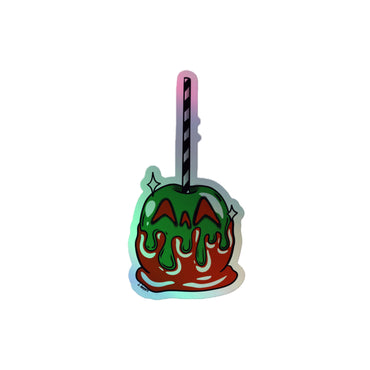 Red and Green Candy Apple Holographic sticker