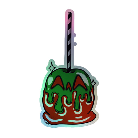 Red and Green Candy Apple Holographic sticker