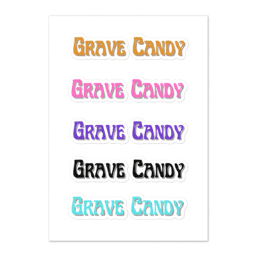 Grave Candy logo multi color Sticker sheet