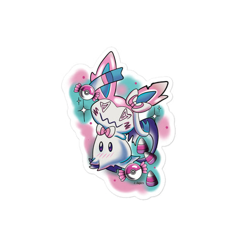 Pink Puppet Monster Bubble-free sticker