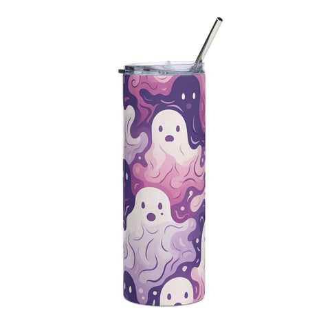 Oozy Pink Purple Ghosts Stainless steel tumbler