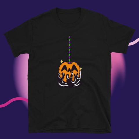 Black/Orange Candy Apple Short-Sleeve Unisex T-Shirt