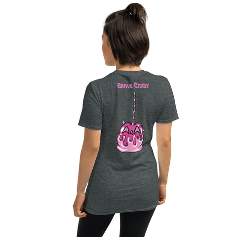 Pink Candy Apple Two-sided Short-Sleeve Unisex T-Shirt