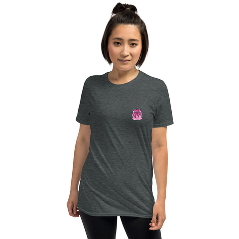 Pink Candy Apple Two-sided Short-Sleeve Unisex T-Shirt