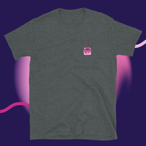 Pink Candy Apple Two-sided Short-Sleeve Unisex T-Shirt