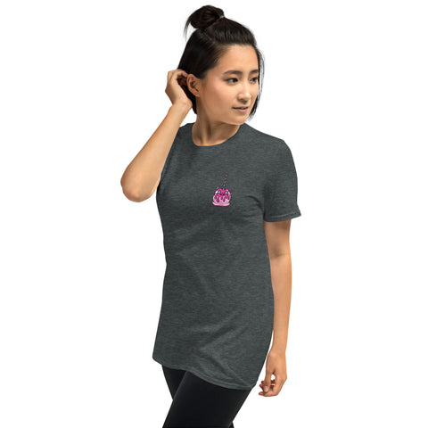 Pink Candy Apple Two-sided Short-Sleeve Unisex T-Shirt