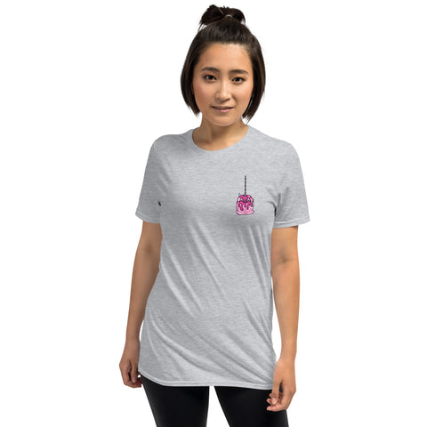 Pink Candy Apple Two-sided Short-Sleeve Unisex T-Shirt