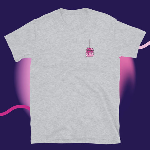 Pink Candy Apple Two-sided Short-Sleeve Unisex T-Shirt