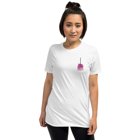 Pink Candy Apple Two-sided Short-Sleeve Unisex T-Shirt