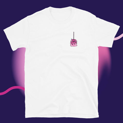 Pink Candy Apple Two-sided Short-Sleeve Unisex T-Shirt