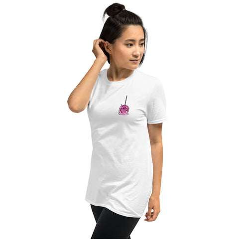 Pink Candy Apple Two-sided Short-Sleeve Unisex T-Shirt