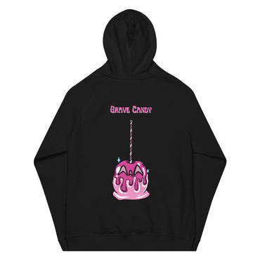 Pink Candy Apple Unisex eco raglan hoodie