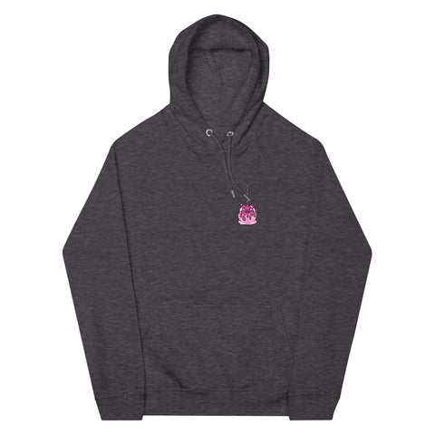 Pink Candy Apple Unisex eco raglan hoodie