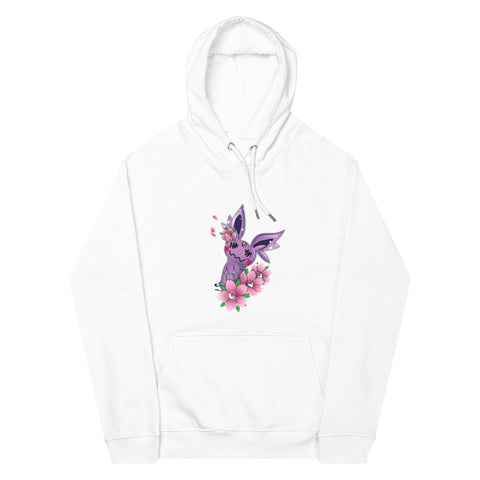 Purple Puppet Monster Unisex eco raglan hoodie