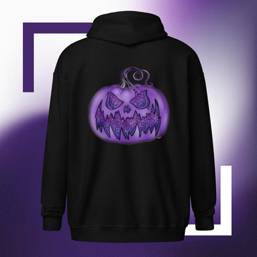 Purple Pumpkin zip hoodie