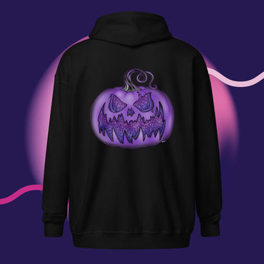 Purple Pumpkin Unisex heavy blend zip hoodie