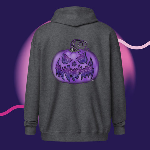 Purple Pumpkin Unisex heavy blend zip hoodie