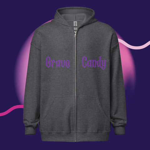 Purple Pumpkin Unisex heavy blend zip hoodie